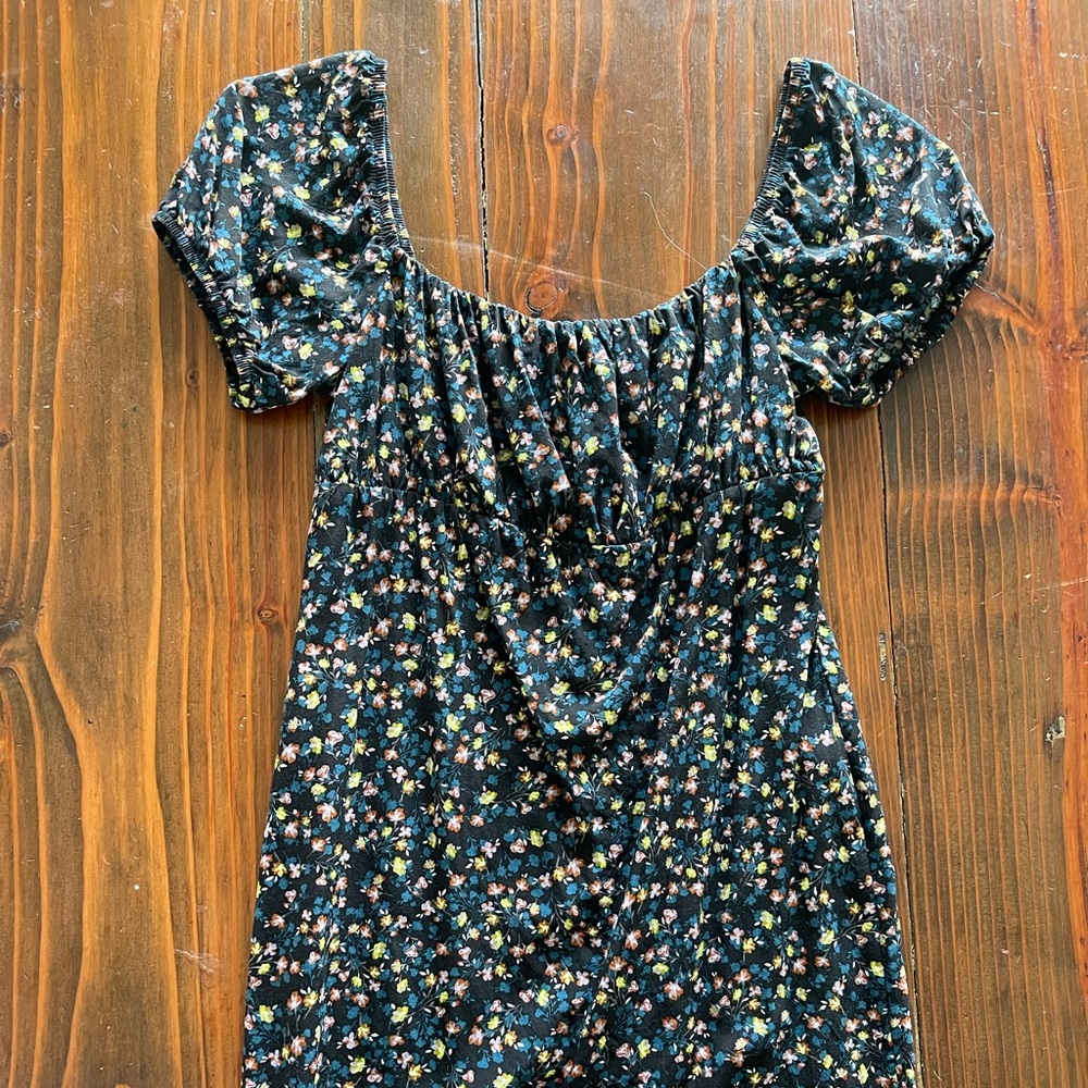 Black floral dress